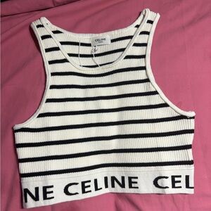 COPY - Black and white Celine crop top